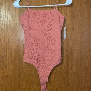 hollister pink bodysuit